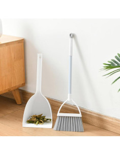 Juego de Escoba y Recogedor Mini Healeved para Niños - Blanco 2