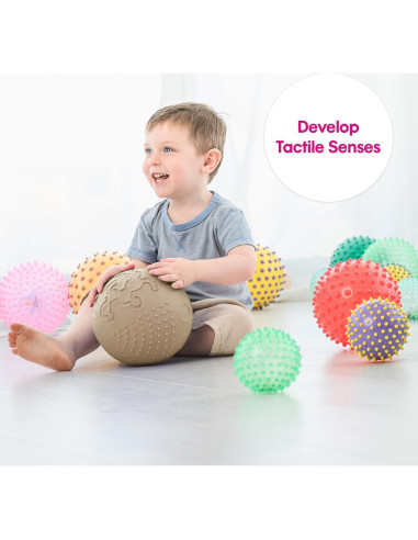 Bola Sensorial Texturizada Edushape 17.78 cm Boho Chic Olive