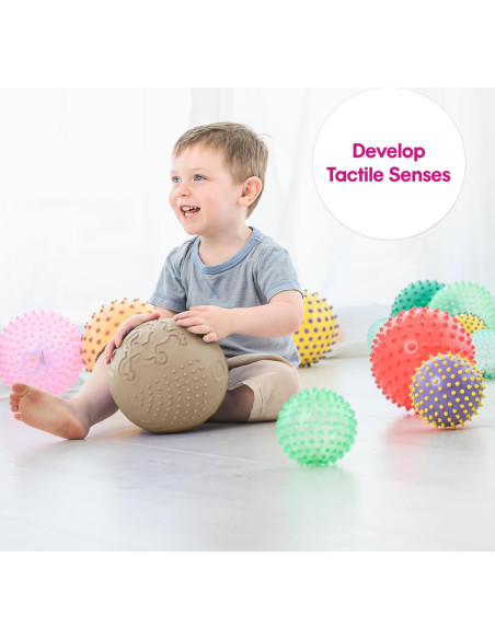 Bola Sensorial Texturizada Edushape 17.78 cm Boho Chic Olive