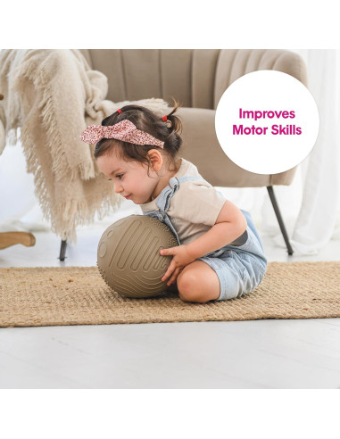 Bola Sensorial Texturizada Edushape 17.78 cm Boho Chic Olive