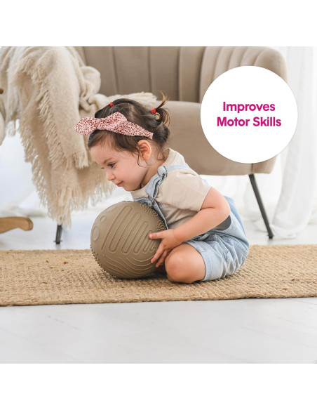 Bola Sensorial Texturizada Edushape 17.78 cm Boho Chic Olive