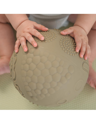 Bola Sensorial Texturizada Edushape 17.78 cm Boho Chic Olive