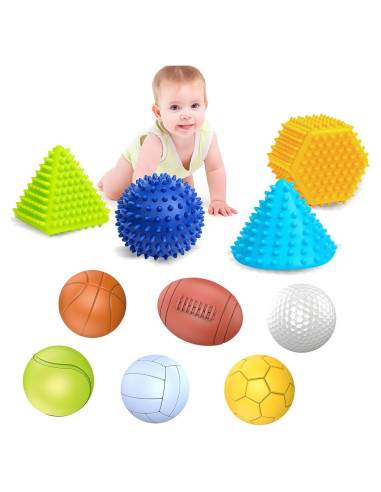Juguetes Montessori ROHSCE - 6 Pelotas Sensoriales para Bebés