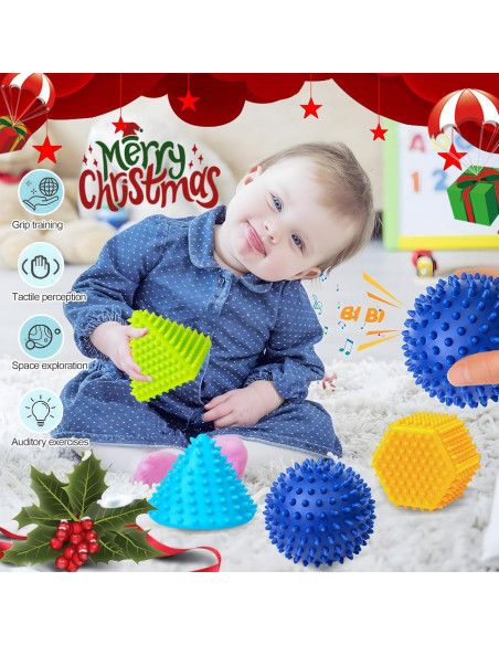 Juguetes Montessori ROHSCE - 6 Pelotas Sensoriales para Bebés