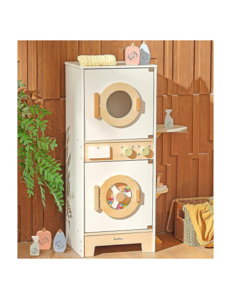 Juego de Lavadora y Secadora de Madera PairPear 10 Piezas
