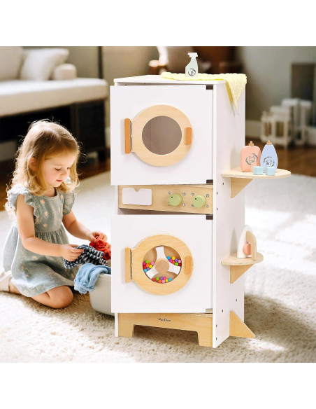 Juego de Lavadora y Secadora de Madera PairPear 10 Piezas