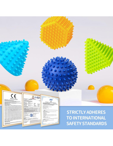 Juguetes Montessori ROHSCE - 6 Pelotas Sensoriales para Bebés