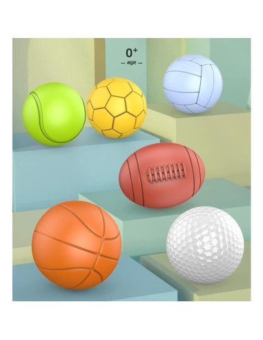Juguetes Montessori ROHSCE - 6 Pelotas Sensoriales para Bebés