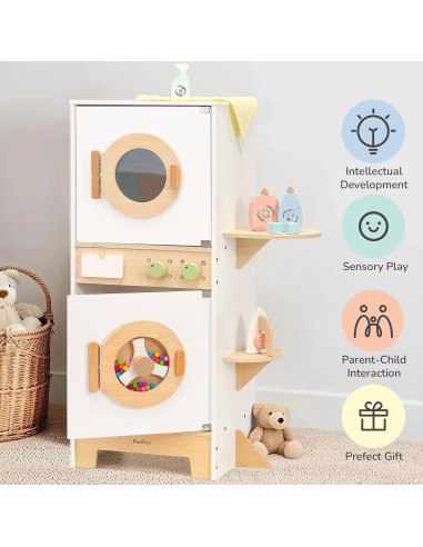 Juego de Lavadora y Secadora de Madera PairPear 10 Piezas