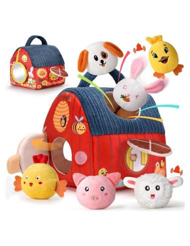 Set de Juguetes de Granja Montessori Alsatic para Bebés 6-12 Meses