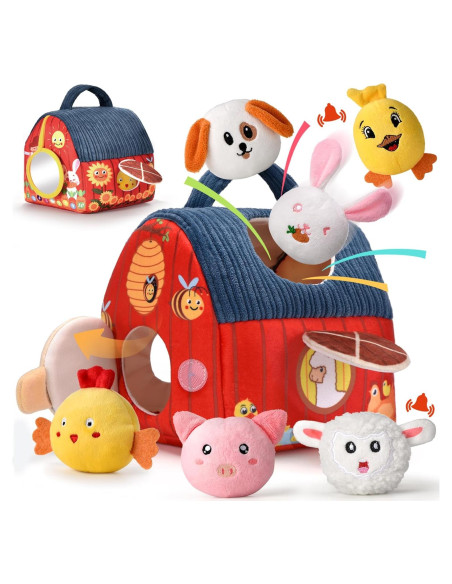 Set de Juguetes de Granja Montessori Alsatic para Bebés 6-12 Meses