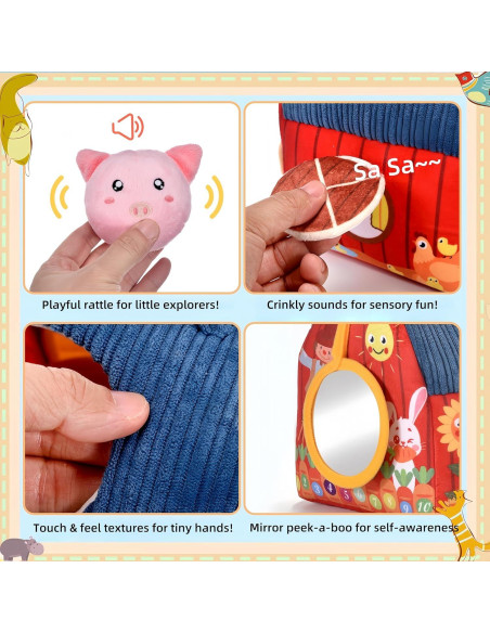Set de Juguetes de Granja Montessori Alsatic para Bebés 6-12 Meses