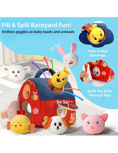 Set de Juguetes de Granja Montessori Alsatic para Bebés 6-12 Meses