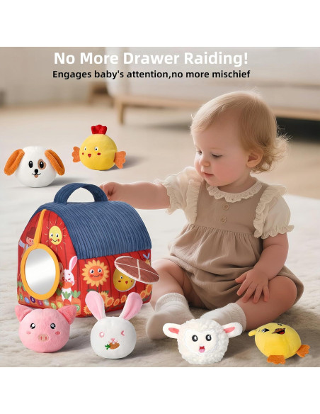 Set de Juguetes de Granja Montessori Alsatic para Bebés 6-12 Meses