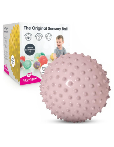 Bola Sensorial Edushape 18 cm Boho Chic Rosa para Bebés