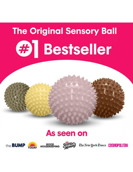 Bola Sensorial Edushape 18 cm Boho Chic Rosa para Bebés