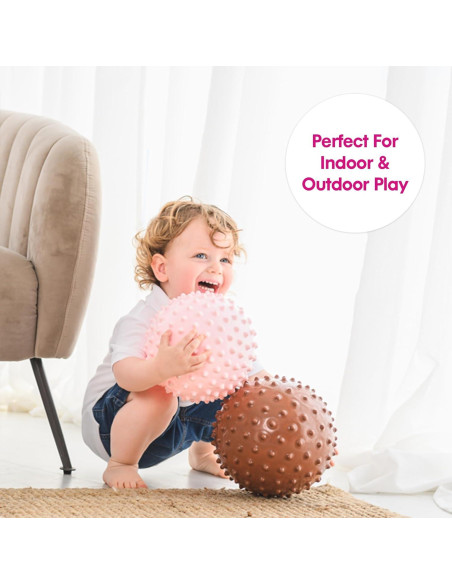 Bola Sensorial Edushape 18 cm Boho Chic Rosa para Bebés