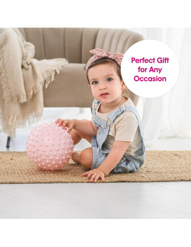 Bola Sensorial Edushape 18 cm Boho Chic Rosa para Bebés