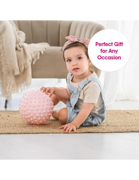 Bola Sensorial Edushape 18 cm Boho Chic Rosa para Bebés