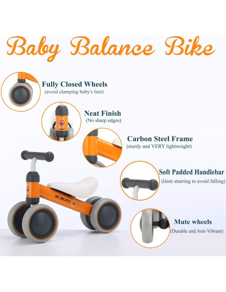 Bicicleta de Equilibrio BEKILOLE Azul para Niños 1-3 Años