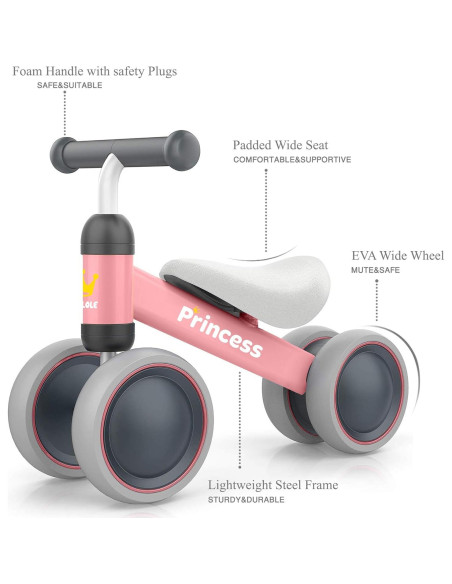 Bicicleta de Equilibrio BEKILOLE Azul para Niños 1-3 Años