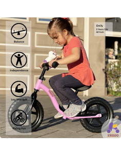 Bicicleta de Equilibrio KRIDDO para Niños 2 a 5 Años Púrpura 2