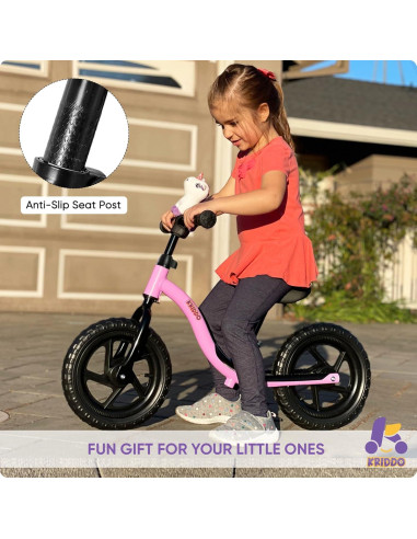 Bicicleta de Equilibrio KRIDDO para Niños 2 a 5 Años Púrpura