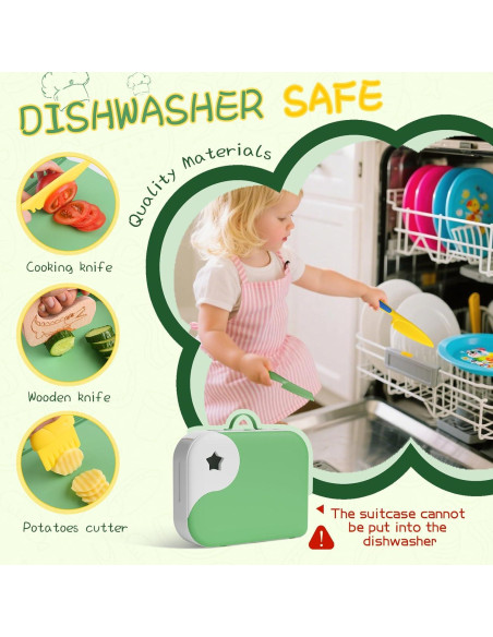 Set de Cuchillos Montessori para Niños - Verde, 14 Piezas