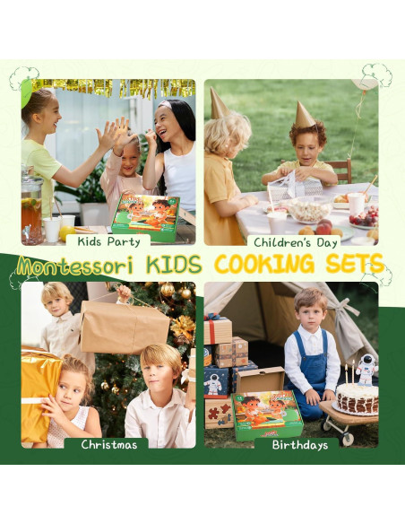 Set de Cuchillos Montessori para Niños - Verde, 14 Piezas