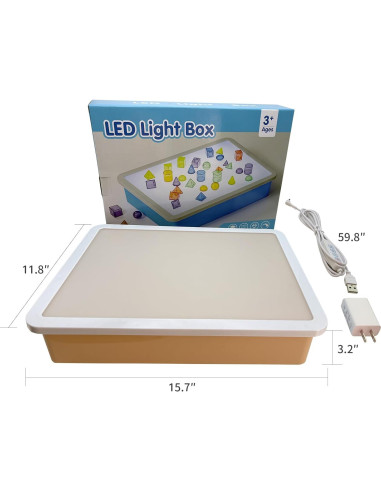 Mesa de Luz para Niños Yichushisu Naranja 40.64 cm LED 10 Niveles