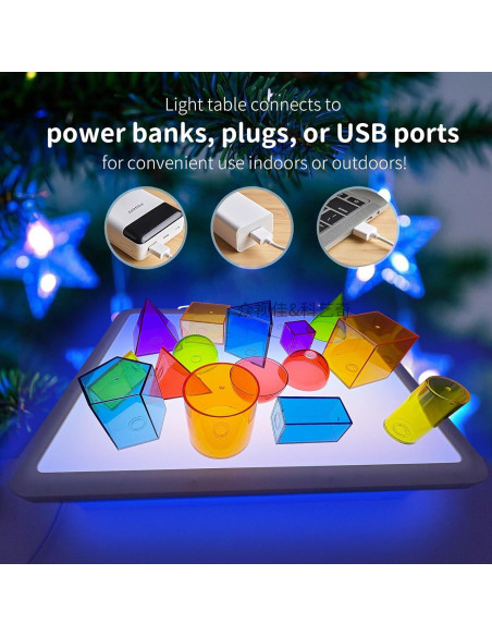 Mesa de Luz para Niños Yichushisu Naranja 40.64 cm LED 10 Niveles