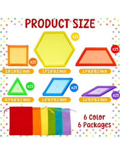 Bloques de Patrón Transparentes Bbiamsleep 147 Pcs para Mesa de Luz 2