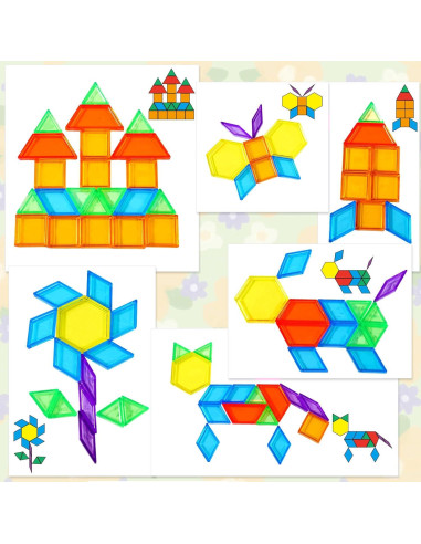 Bloques de Patrón Transparentes Bbiamsleep 147 Pcs para Mesa de Luz