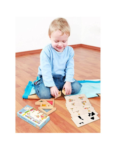 Tangram Translúcido BOHS para Mesa de Luz - 7 Piezas - 2.54 cm