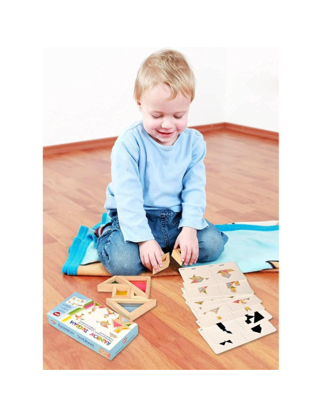 Tangram Translúcido BOHS para Mesa de Luz - 7 Piezas - 2.54 cm