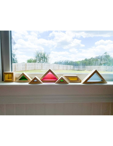 Tangram Translúcido BOHS para Mesa de Luz - 7 Piezas - 2.54 cm