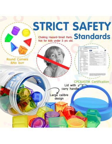 60 Piezas Formas 3D Geométricas Transparentes Yunhe