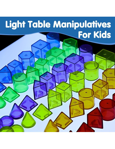 60 Piezas Formas 3D Geométricas Transparentes Yunhe