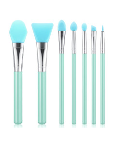 Kit de Brochas de Silicona QfwdfcTrenz - 7 Piezas Verde