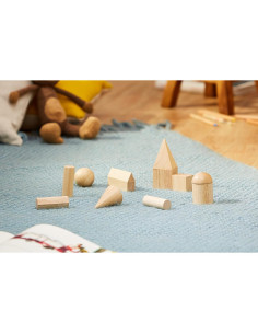 Conjunto de 12 Sólidos Geométricos de Madera Recursos de Aprendizaje 2