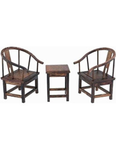 Muebles Miniatura Casa de Muñecas EatingBiting 1/6 Sofá Mesa Sillas 2