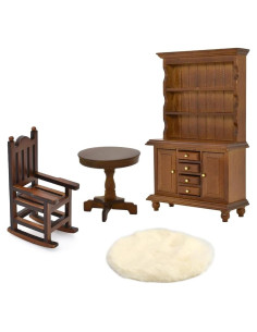 Juego de Muebles de Casa de Muñecas iLAND 1:12 Clásico 4 Piezas