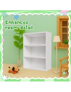 Estantería de Casa de Muñecas XYMTOY 3 Niveles 7.37x7.87x9.91cm 2