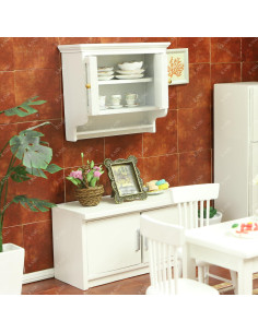 Estante de Cocina Miniatura iLAND 1:12 Blanco Country Moderno 2