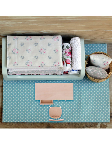 Muebles Miniatura para Casa de Muñecas Haomian - Mesa y Silla