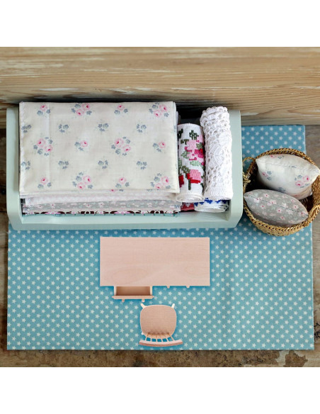 Muebles Miniatura para Casa de Muñecas Haomian - Mesa y Silla