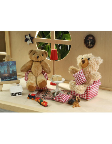 Juego de Muebles para Casa de Muñecas iLAND 1:12 Sofás y Mesa