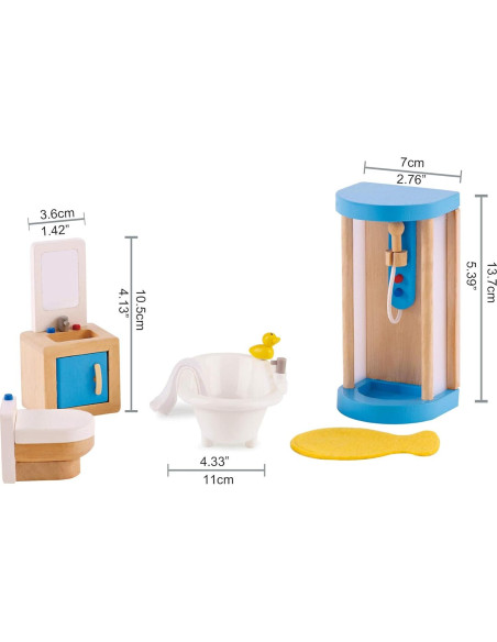 Juego de Muebles de Baño de Madera Hape E3451 para Niños