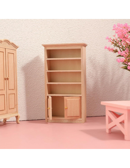 Estantería Miniatura de Madera Toyvian 15.8x8.7x3.4 cm