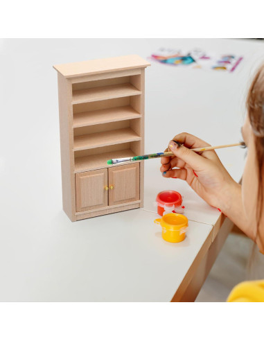 Estantería Miniatura de Madera Toyvian 15.8x8.7x3.4 cm